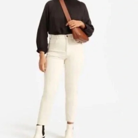 Everlane Pants Baby Cord Cheeky Corduroy Size 25 Straight Leg Cropped Pockets - Picture 1 of 10